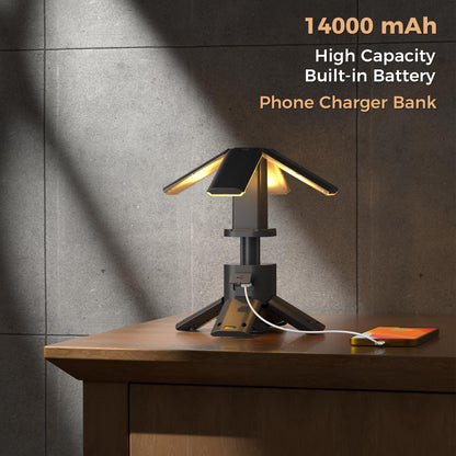 Clemas Teleskop-Campinglampe LED wiederaufladbar 14000 mAh 6000 Lumen