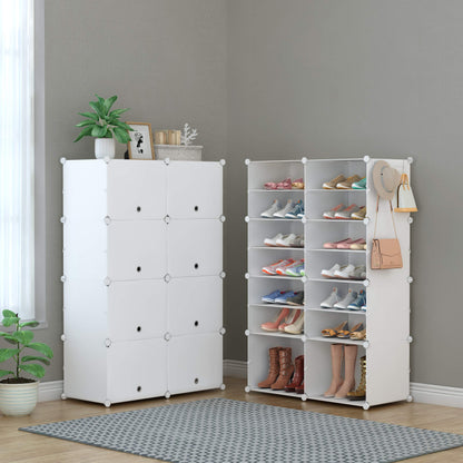 HOMIDEC Schuhregal Schuhaufbewahrung – Kunststoff 56 Paar