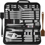 Grilliance Grillbesteck-Set 38-teilig aus Edelstahl mit Grillkoffer in Silber