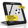 Racetex Fussball Rebounder 100x100 cm mit Cover Schwarz. Trainingsgerät für Ballannahme, Passspiel, Schuss; präzise Ballrückgabe.