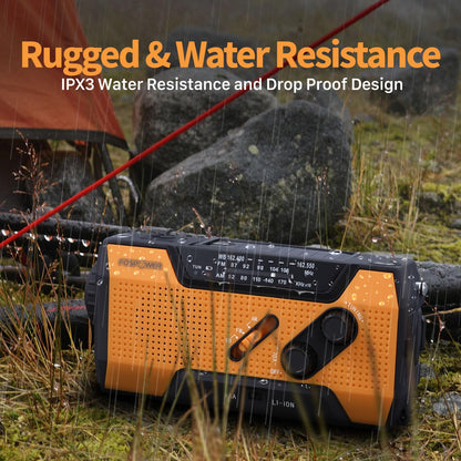 FosPower FOSPWB-2376 Notfallradio NOAA/AM/FM mit Solar und Handkurbel