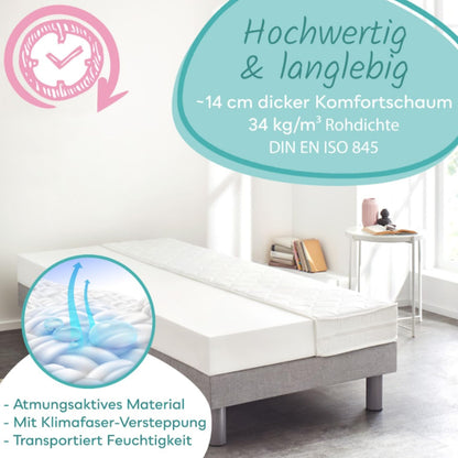 Sun Garden ComfortPur Kindermatratze 90x200 cm H2 – Oeko Tex