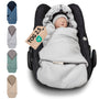 ULLENBOOM Einschlagdecke Babyschale & Kindersitz – Grau. Graue Einschlagdecke. Hält Baby in Babyschale & Kindersitz warm.
