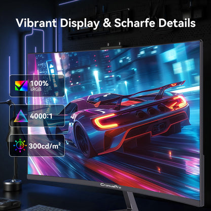 CronusPro Q24B1E 24 Zoll Curved Gaming Monitor 200Hz FHD