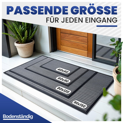 Bodenständig Fussmatte aussen 60x90 cm grau rutschfester Fussabtreter
