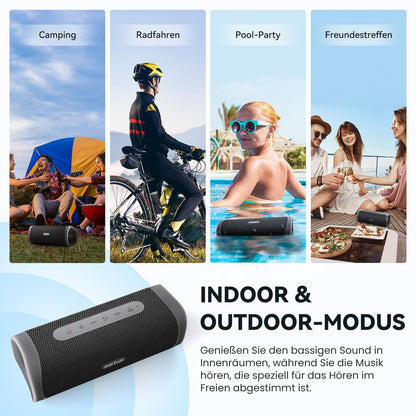 EarFun UBOOM L Bluetooth Lautsprecher, 28 W Stereo, IP67 wasserdicht