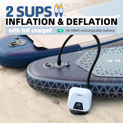 CYCPLUS D14PRO SUP-Luftpumpe 20 PSI, Akku, Dual Stage, Auto-Off
