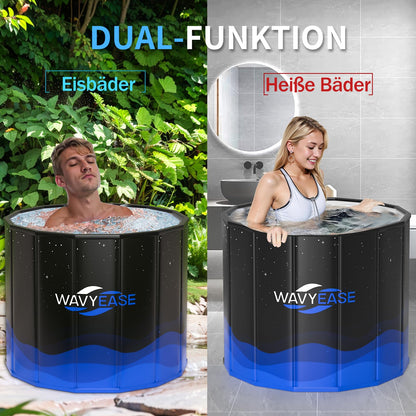 Faltbares Eisbad Sportler – 80x66 cm Schwarz