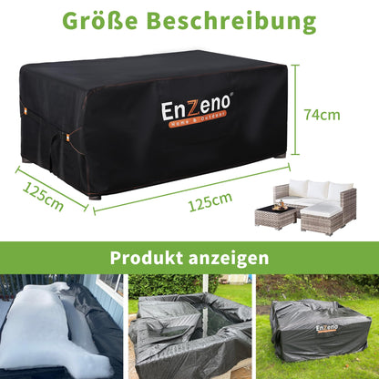 Enzeno Gartenmöbel-Abdeckung wasserdicht 300x250x100 cm 420D Oxford