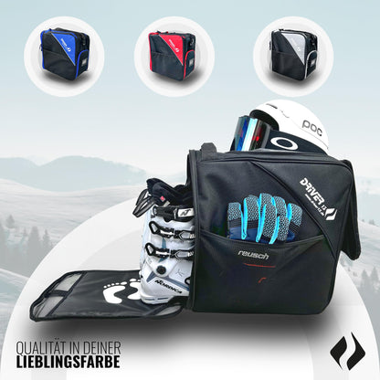 Driver13 Skistiefeltasche Bootbag mit Helmfach für Skischuhe, schwarz