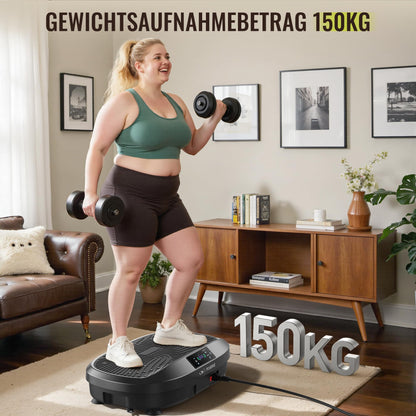FLYBIRD Vibrationsplatte 23HRSZJ-Noir, 120 Stufen, 150 kg Tragkraft