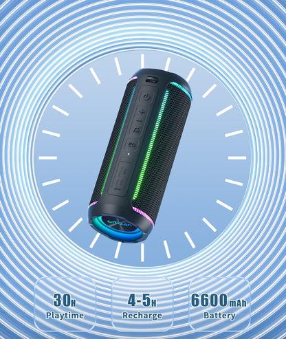 Ortizan X30 Bluetooth Lautsprecher mit LED-Licht, 40 W, IPX7