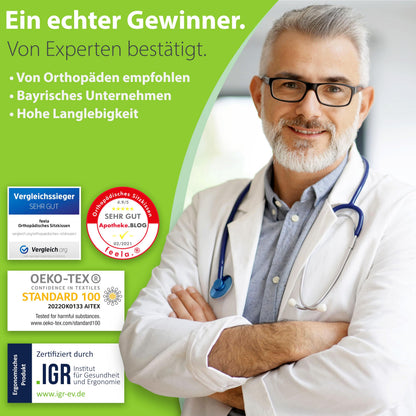 feela Orthopädisches Sitzkissen Medium, ergonomischer Memoryschaum
