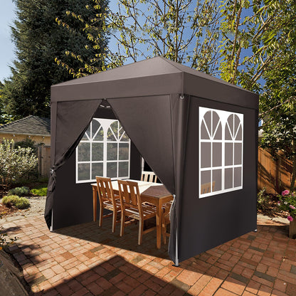 LEADZM Faltpavillon 2x2 m, Pop-up, wasserdicht, 4 Seitenteile