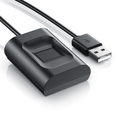 CSL USB Fingerabdrucksensor - Windows 8-11, 10 IDs, 360° Erkennung. Schwarzer Sensor. Windows-Anmeldung via Fingerabdruck.