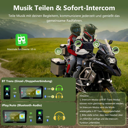 Carpuride W602BS Pro CarPlay Display für BMW Motorrad, 6,25 Zoll