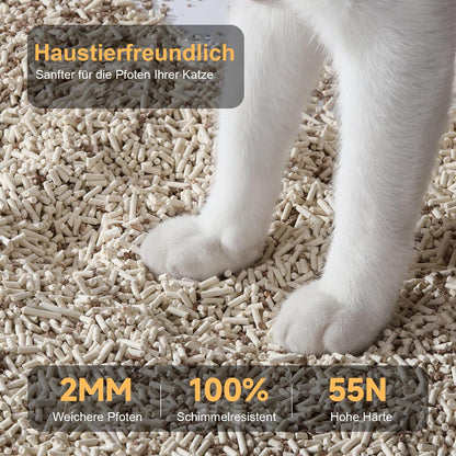 FUKUMARU Tofu Katzenstreu 10,8 kg, Klumpstreu mit Apfelholz