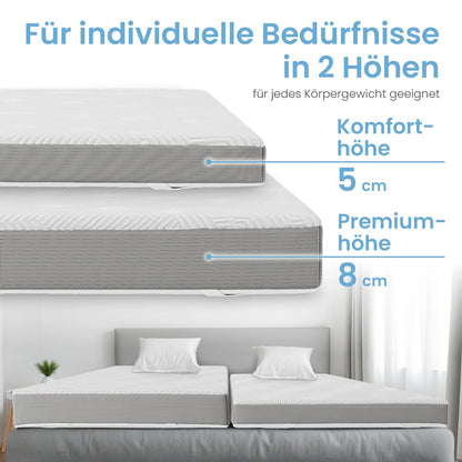 ELONEO visco Matratzentopper 80x200cm - 5cm Memory Foam