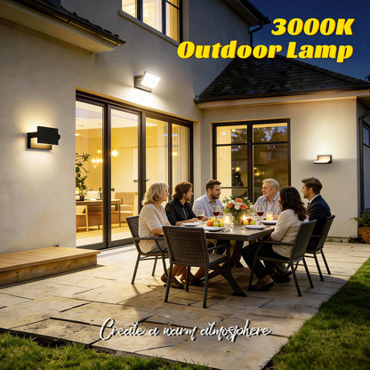 ledmo LED Wandleuchte Aussen 60W 5000 Lumen 3000K schwenkbar IP65
