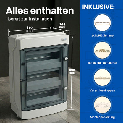 Intratec Verteilerkasten Aufputz IP65 3-reihig 36 Module Feuchtraum