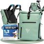 MIVELO 3in1 Fahrradtasche Rucksack Gepäckträger - Mint. Mintgrüne Tasche, multifunktional als Rucksack, Fahrrad- und Gepäckträgertasche.