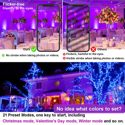 Smart RGB LED Strahler Aussen - 80W App Steuerung IP66
