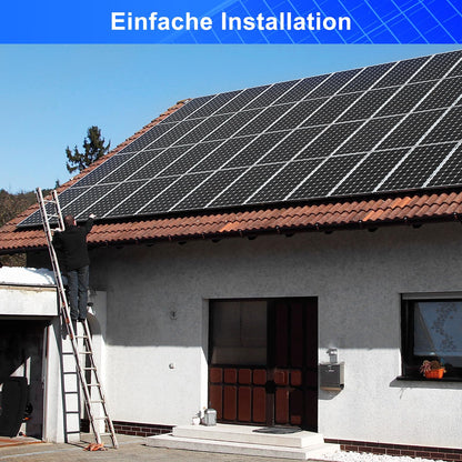 DERUXI Monokristallines Solarpanel-Kit 50W 12V mit 10A Laderegler