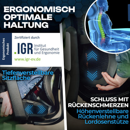 VALKENSTOL M5 Ergonomischer Bürostuhl - Mesh Sitz Testsieger