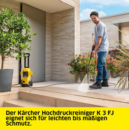 Kärcher Hochdruckreiniger K 3 FJ mit Schaumdüse, 120 bar, gelb