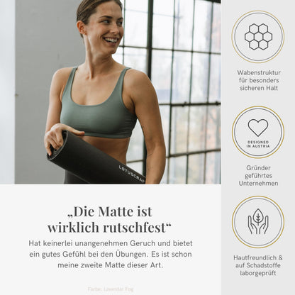 Lotuscrafts MUDRA Yogamatte, rutschfest, 183 x 61 cm, 5 mm