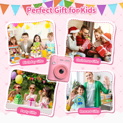 Gofunly H11 Kinderkamera Sofortbildkamera 1080P HD mit 32 GB Karte