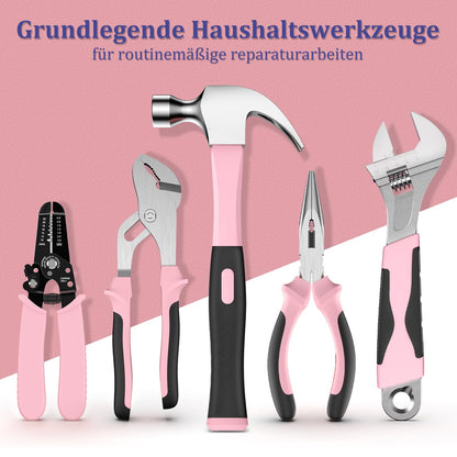 Sundpey Werkzeugkoffer Gefüllt 281tlg Werkzeug Set - Rosa