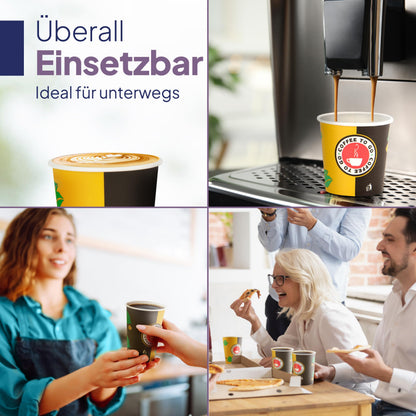 Inoverse Pappbecher 200 ml, Einweg Coffee-to-Go-Becher, 1000 Stück