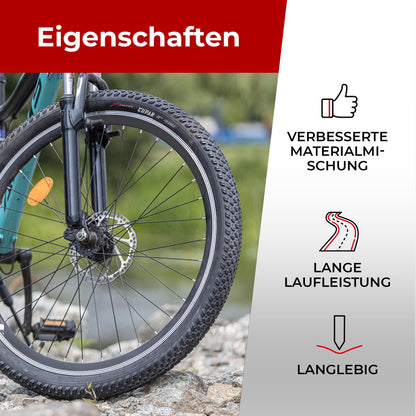 Fincci Cupar Fahrradreifen 26 x 2.125 Zoll faltbar mit Schläuchen
