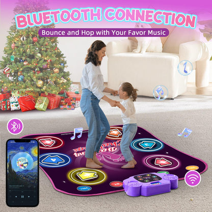 Dhapy Tanzmatte für Kinder mit Bluetooth und LED, 6 Modi, DM01