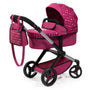Bayer Design Xeo 17067AA Puppenwagen & Jogger - Bordeaux Fee. Bordeauxroter Kombi-Puppenwagen zum Transportieren von Puppen.