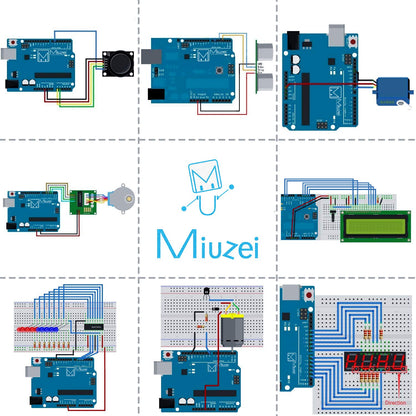 Miuzei Starter Kit MA13 für Arduino R3 mit LCD1602 und Sensoren