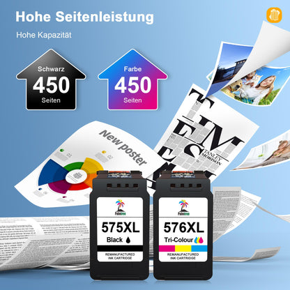 Palmtree 575XL 576XL Druckerpatronen kompatibel für Canon PIXMA
