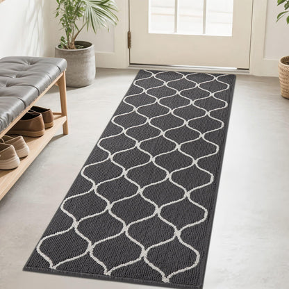 COSY HOMEER Küchenläufer rutschfest waschbar, 60 x 180 cm, Grau