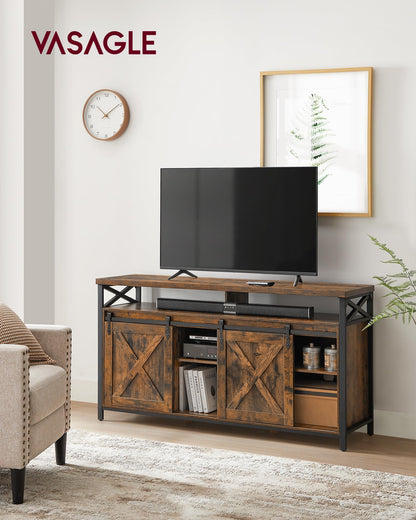 VASAGLE TV-Schrank Lowboard vintagebraun-schwarz LTV071B01