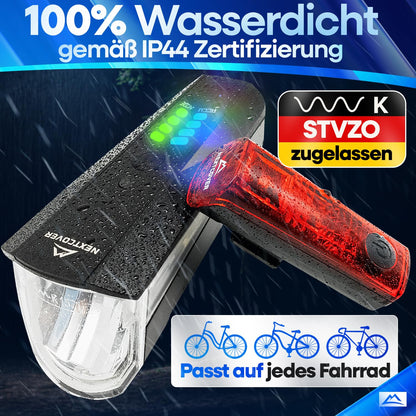NEXTCOVER Fahrradlicht Set mit LightSense Sensor, LED vorne & hinten