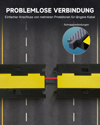 CREWORKS Kabelbrücke Boden 3er Set 2 Kanäle Überfahrschutz 5T