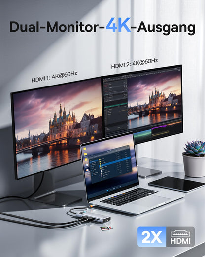 Baseus 9-in-1 USB-C Dockingstation mit 4K HDMI & Gigabit Ethernet