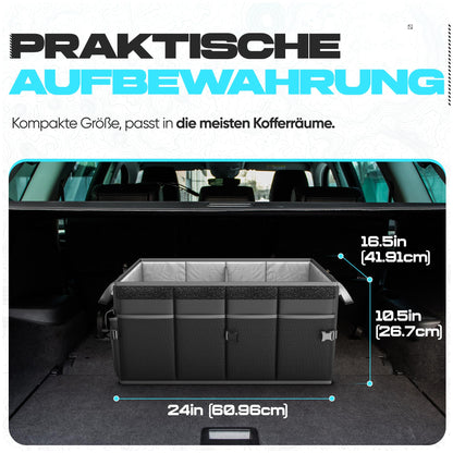 FORTEM Kofferraum-Organizer faltbar mit Deckel, 65 Liter