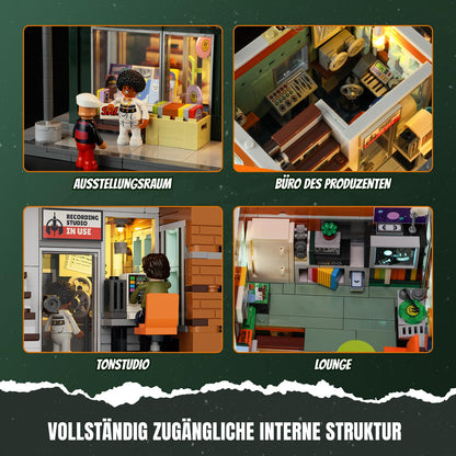 Lumibricks Plattenladen Klemmbausteine Set mit LED, 1980 Teile