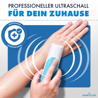 Sanicur Ultraschall-Schmerztherapiegerät mit Ultraschallgel, 3 Stufen