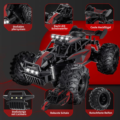 Carox RC Monstertruck 1:18, ferngesteuertes Auto, 25 km/h, 2.4 GHz