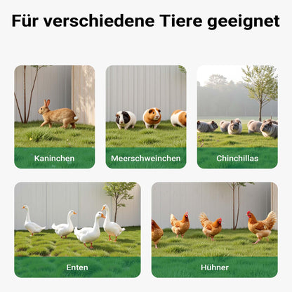 Wiltec Freilaufgehege für Kleintiere mit Sonnenschutz, 183 x 122 cm