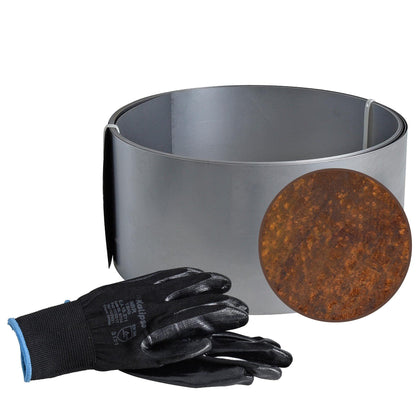 ESTEXO Rasenkante Cortenstahl Beeteinfassung Mähkante 15 cm x 10 m