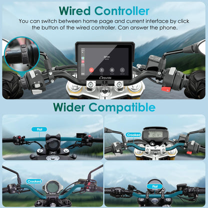 Carpuride W502S Pro Motorrad-Navigationsgerät mit CarPlay, 5 Zoll